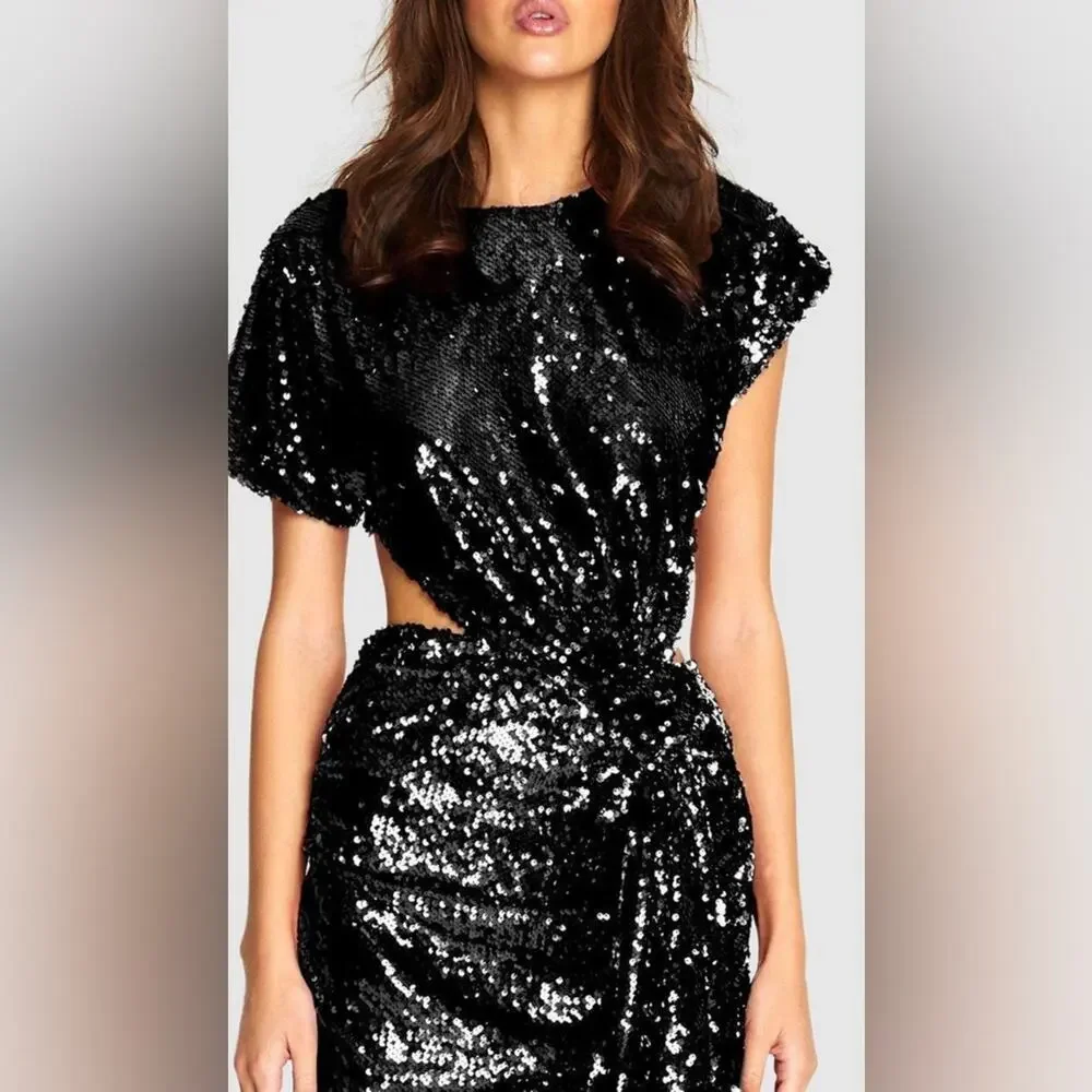 Alice McCall Orchid Mini Dress in Black | LIKE NEW - Picture 2 of 7